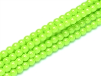 Pearl Shell Round 6mm : CP6-30022 - Chartreuse - 25 Pearls