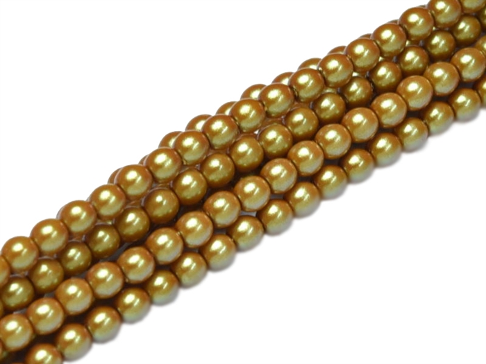 Pearl Shell Round 6mm : CP6-30024 - Mocha Latte - 25 Pearls