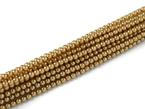 Crystal Pearl Round 6mm : CP6-63182 - Beige - 25 Pearls