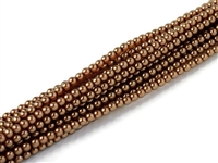 Crystal Pearl Round 6mm : CP6-63192 - Brown - 25 Pearls