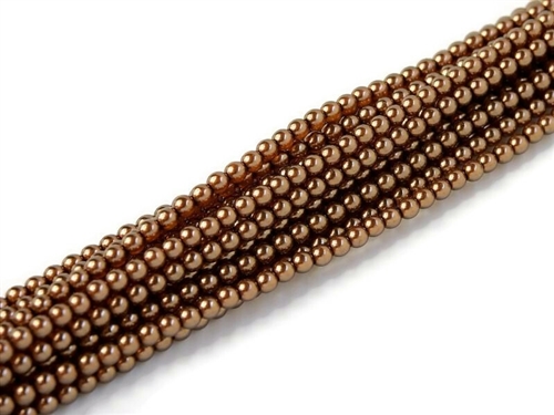 [  2-2-F-2 ] Crystal Pearl Round 6mm : CP6-63192 - Brown - 25 Pearls