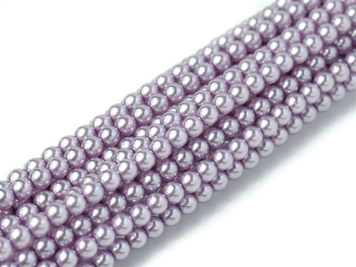 [  2-2-F-2 ] Crystal Pearl Round 6mm : CP6-63222 - Pale Lilac - 25 Pearls