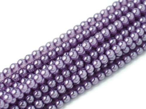 [  2-2-F-2 ] Crystal Pearl Round 6mm : CP6-63236 - Lilac - 25 Pearls