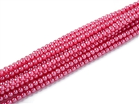 Crystal Pearl Round 6mm : CP6-63282 - Strawberry - 25 Pearls