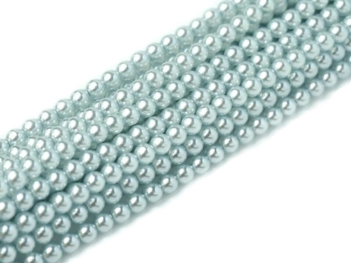 [  2-2-F-2 ] Crystal Pearl Round 6mm : CP6-63334 - Light Grey Blue - 25 Pearls