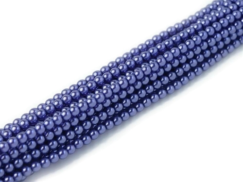 Crystal Pearl Round 6mm : CP6-63395 - Purple - 25 Pearls