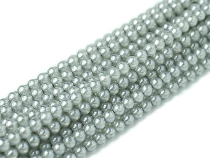 Crystal Pearl Round 6mm : CP6-63455 - Grey Green - 25 Pearls