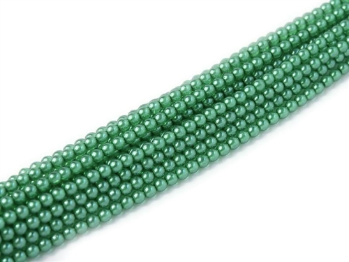 [  2-2-F-2  ] Crystal Pearl Round 6mm : CP6-63586 - Teal - 25 Pearls