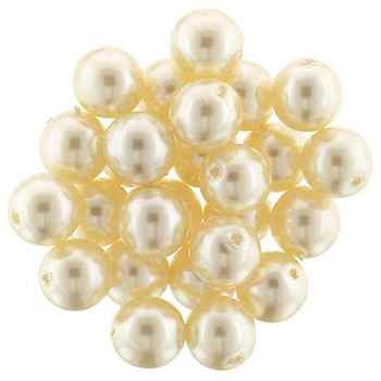 Pearl Coat Round 8mm : CP8-61104 - Pearl - Vanilla - 25 Pearls