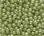 Pearl Lights Round 6mm : CPL6-68540 - Light Olive - 25 pieces