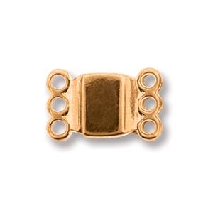 [ CLSP3 ] CR064RG - Magnetic Clasp 3-Ring 13.7x8.6mm - Rose Gold Plated