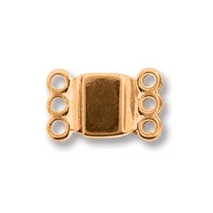 CR064RG - Magnetic Clasp 3-Ring 13.7x8.6mm - Rose Gold Plated