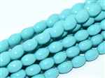 Pearl Coat Rice 6mm x 4mm : CRP6-48655 - Turquoise Blue - 25 Pearls