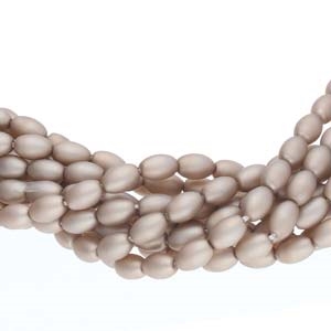 Pearl Coat Rice 6mm : CRP6-70416M - Matte Champagne - 25 Pearls