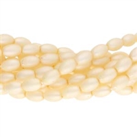 Pearl Coat Rice 6mm : CRP6-70440M - Matte Cream - 25 Pearls