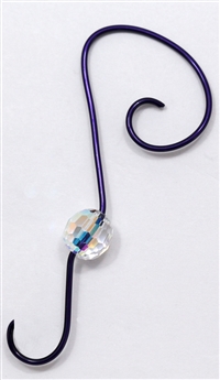 Crystal Ornament Hook - Dark Purple