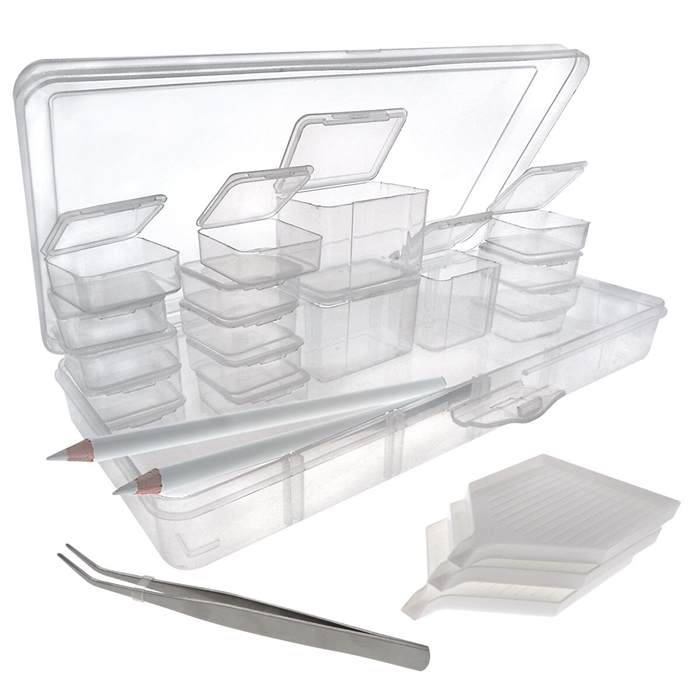 the BeadSmith Crystal FX Organizer/Tool Box  Accessory Kit