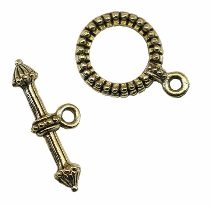 Antique Gold Toggle Clasp 18x21mm