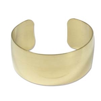 Brass Cuff Bracelet Domed Blank - 1 Inch