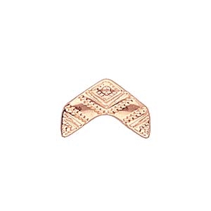 CYM-CHV-013051-RG - Koudouro - ChevronDuo Bead Substitute - Rose Gold Plate - 1 Piece