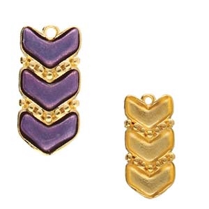 [ LS ] CYM-CHV-013938-GP - Katano - ChevronDuo Pendant Setting - 24KT Gold Plated - 1 Piece