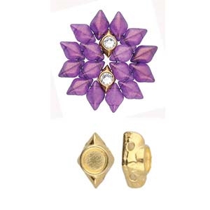 CYM-GD-012048-GP - Areti - GemDuo Bead Substitute - 24K Gold Plated -  1 Piece