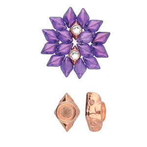 CYM-GD-012048-RG - Areti - GemDuo Bead Substitute - Rose Gold Plated -  1 Piece