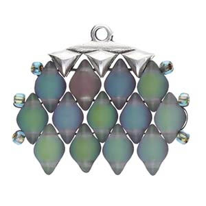 CYM-GD-012322-SP - Vani III - GemDuo Bead Ending - Antique Silver Plated -  1 Piece