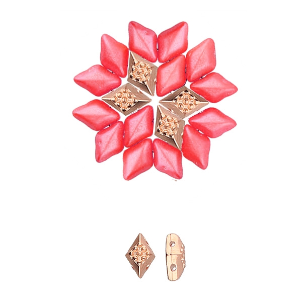 CYM-GD-012432-RG - Adamas - GemDuo Bead Substitute - Rose Gold Plated -  1 Piece