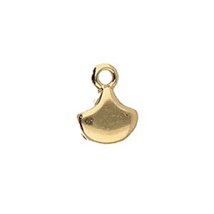 CYM-GNK-012898-GP - Karavos - Ginko Bead Ending - 24kt Gold Plated  - 1 Piece