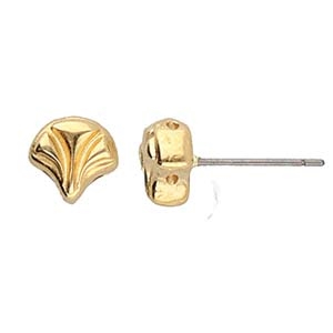 CYM-GNK-013074-GP - Limani - Ginko Earring - 24K Gold Plate - 1 Piece