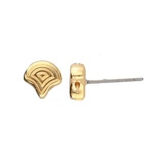 CYM-GNK-013075-GP - Polykarpos Ginko Earring - 24K Gold Plate - 1 Piece