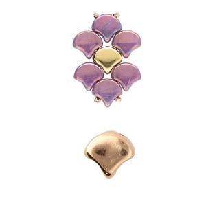 CYM-GNK-013721-RG - Pigi - Ginko Bead Ending - Rose Gold Plated - 1 Piece