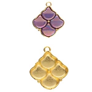 CYM-GNK-013939-GP - Manalis - Ginko Pendant Setting - 24KT Gold Plated - 1 Piece