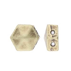 CYM-HC-012321-AB - Galini - Honeycomb Bead Substitute - Antique Gold Plated - 1 Piece