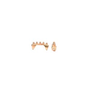 CYM-HC-012328-RG - Keramoti - Honeycomb Side Bead - Rose Gold Plated - 1 Piece