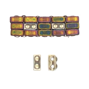 CYM-HT-012331-AB - Ornos - Half Tila Bead Substitute - Antique Brass Plated - 1 Piece