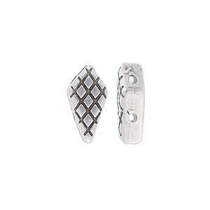 CYM-KT-013087-SP - Vardia - Kite Bead Substitute - Antique Silver Plate - 1 Piece
