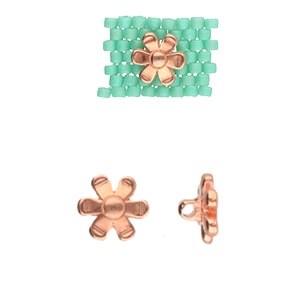 CYM-M11-012212-RG - Gerani - Miyuki 11/0 Seed Bead Substitute - Rose Gold Plated - 1 Piece