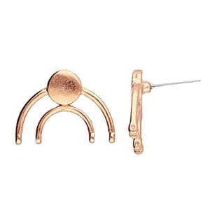CYM-M11-012820-RG - Platani IV - Miyuki 11/0 Earring - Rose Gold Plate - 1 Earring