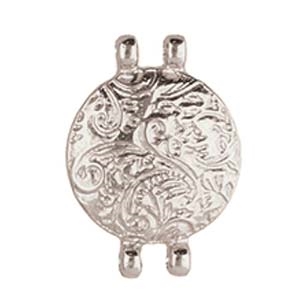 CYM-M11-012822-SP - Pithari II - Miyuki 11/0 Bead Connector  - Antique Silver Plate - 1 Piece