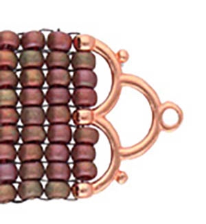 CYM-M80-012234-RG - Lakos III - 8/0 Seed Bead Ending - Rose Gold Plated -  1 Piece