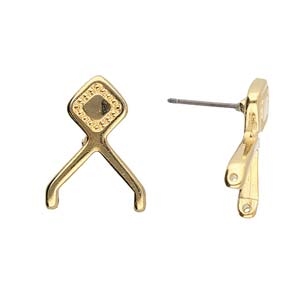 CYM-M80-012876-GP - Kaminaki II - Miyuki 8/0 Earring - 24K Gold Plate - 1 Piece