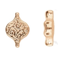 CYM-PD-013045-RG - Liotrivi - PaisleyDuo Bead Connector - Rose Gold Plate - 1 Piece