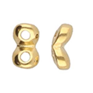 CYM-SD-012201-GP - Kaparia - SuperDuo Side Bead - 24kt Gold Plated - 1 Piece