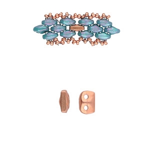 CYM-SD-012356-RG - Vitali - SuperDuo Bead Substitute - Rose Gold Plated - 1 Piece