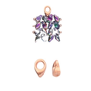 CYM-SD-012357-RG - Kolympos - SuperDuo Bead Ending - Rose Gold Plated - 1 Piece