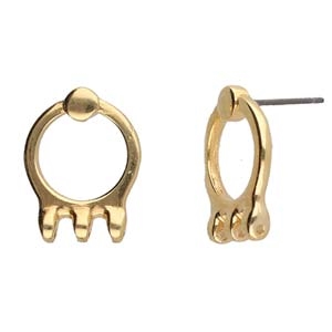 CYM-SD-012877-GP - Farali III - SuperDuo Earring - 24K Gold Plate - 1 Piece