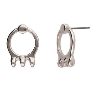 CYM-SD-012877-SP - Farali III - SuperDuo Earring - Antique Silver Plate - 1 Piece