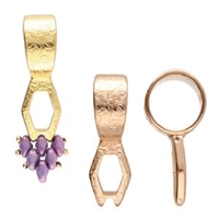 CYM-SD-013685-RG - Lamyra - SuperDuo Bail - Rose Gold Plated - 1 Piece